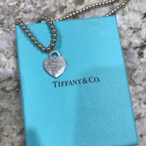 Tiffany heart ball necklace